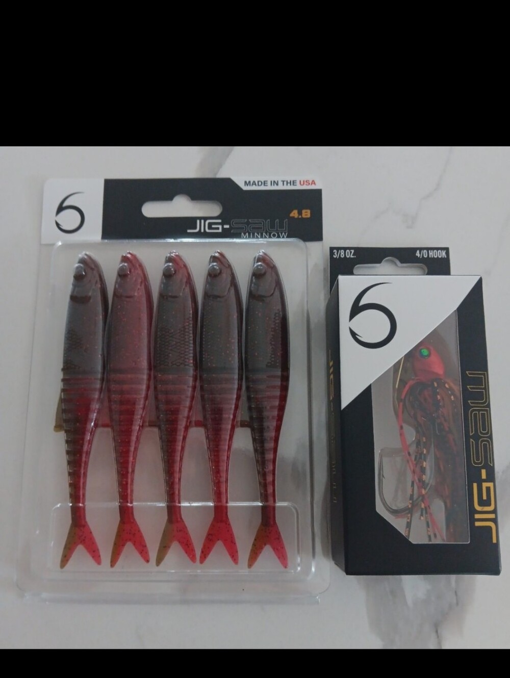 (2)6th Sense Jig-saw Minnow Exclusive Color+Axle Jig-saw 3/8 Wild Lava Craw NIP